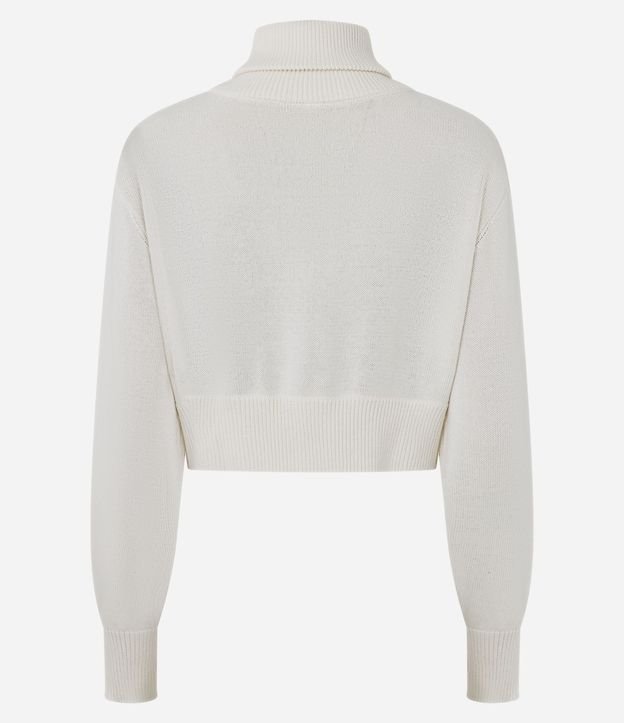 Campera Cropped en Punto con Cremallera Contínua 7