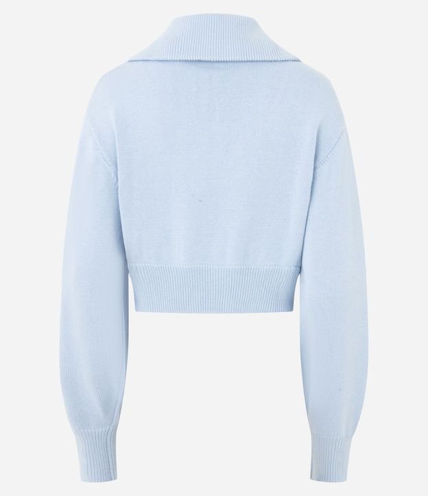 Campera Cropped en Punto con Cremallera Contínua 7