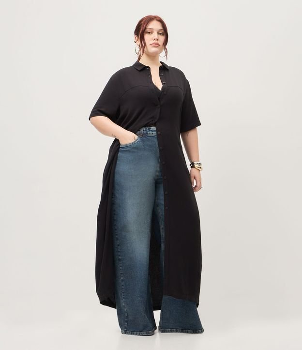Vestido Chemise Midi Viscosa Curve & Plus Size 6