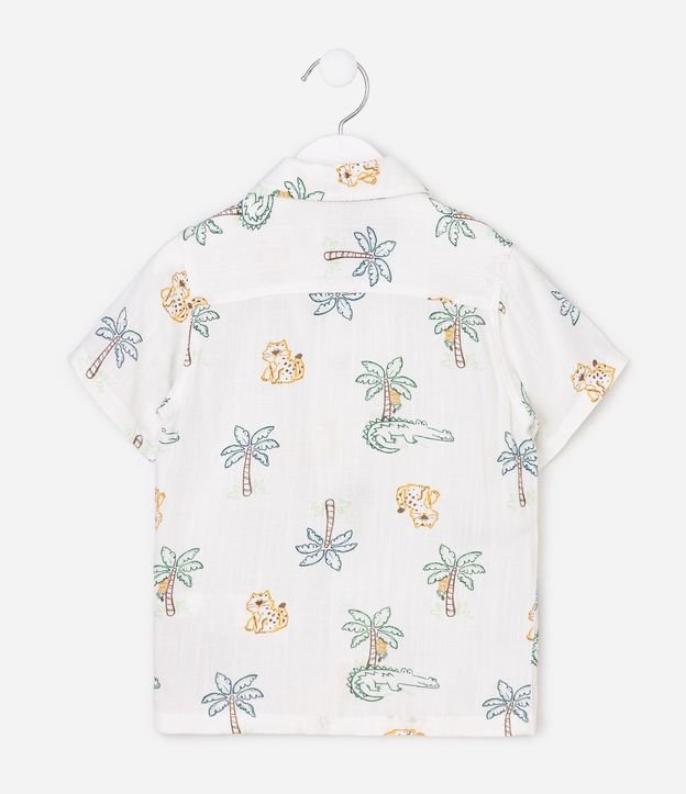 Camisa Infantil en Viscosa Estampada - Talle 1 a 6 años 3