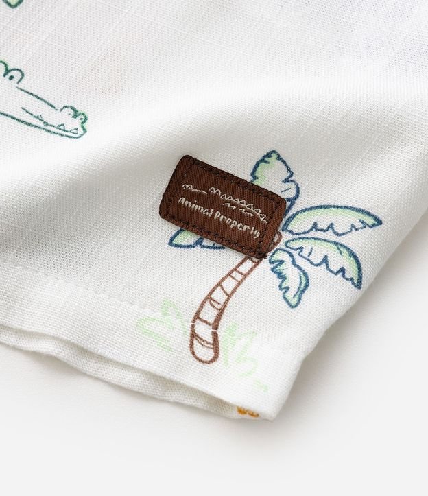 Camisa Infantil en Viscosa Estampada - Talle 1 a 6 años 4
