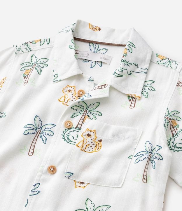 Camisa Infantil en Viscosa Estampada - Talle 1 a 6 años 5