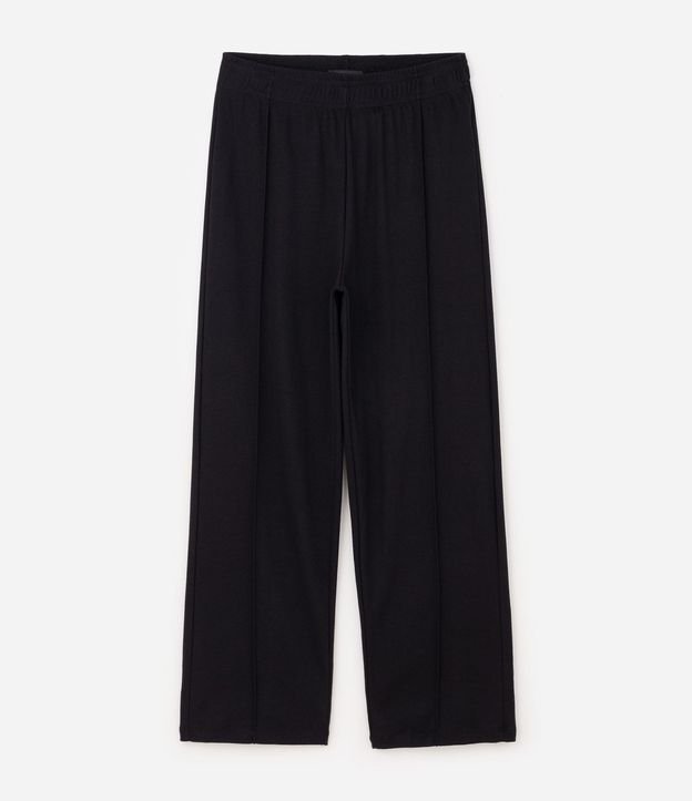 Pantalón de Pijama en Algodón Suedine con Detalle Pintuck 4