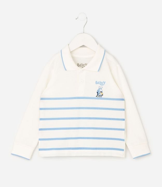 Polo Infantil Rayada con Estampado Bluey – Talle 2 a 6 años