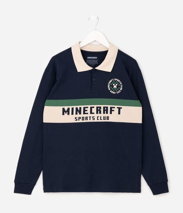 Polo Infantil Minecraft Sport Club con Manga Larga – Talle 5 a 14 años 2