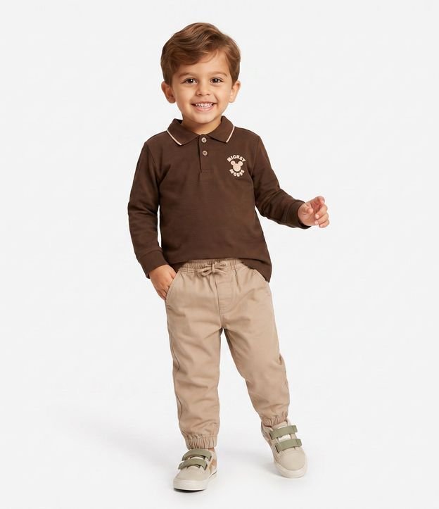 Polo Infantil Manga Larga con Mickey Minimal – Talle 2 a 6 años