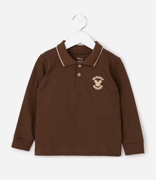 Polo Infantil Manga Larga con Mickey Minimal – Talle 2 a 6 años 2