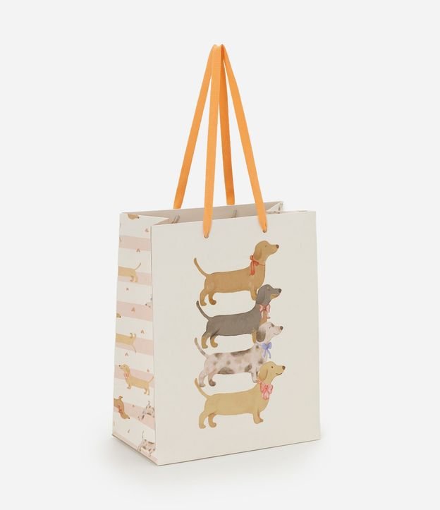 Bolsa de Regalo Pequena con Estampa de Perro Salsicha