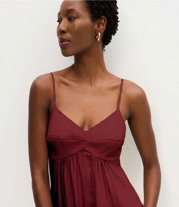 Vestido Midi Evasê en Viscosa con Escote Corazón 2