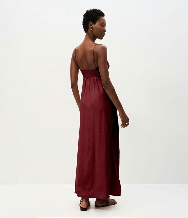 Vestido Midi Evasê en Viscosa con Escote Corazón 3