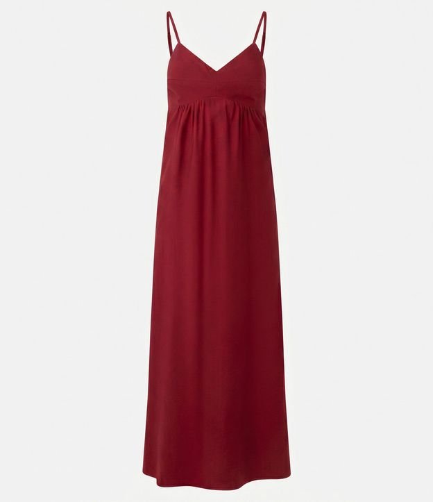 Vestido Midi Evasê en Viscosa con Escote Corazón 5