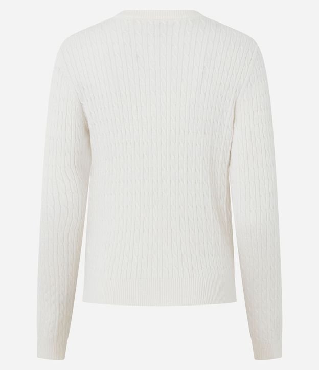 Cardigan en Punto Texturizado con Bajo Acanalado 7
