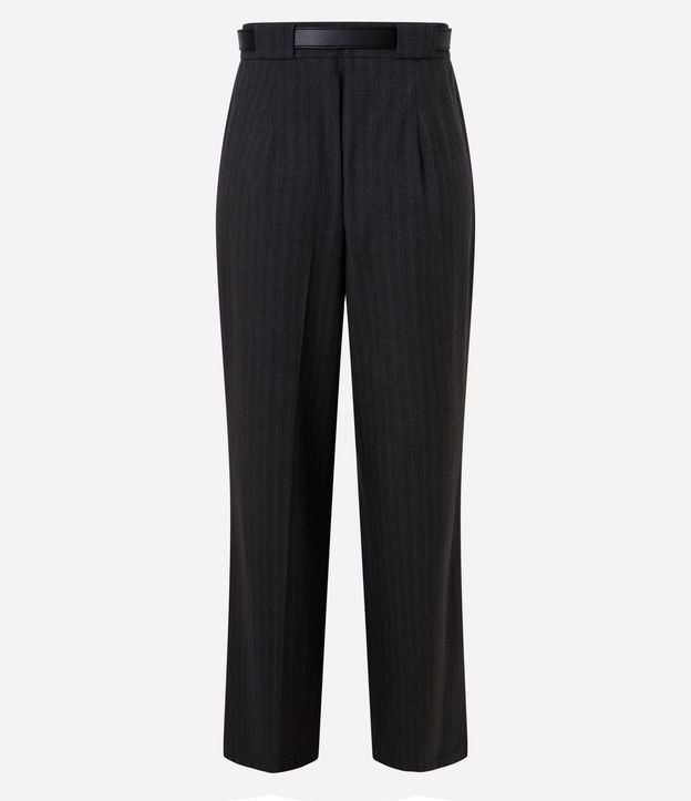 Pantalón Pantalona Sastre con Cinturón y Raya de Tiza 4