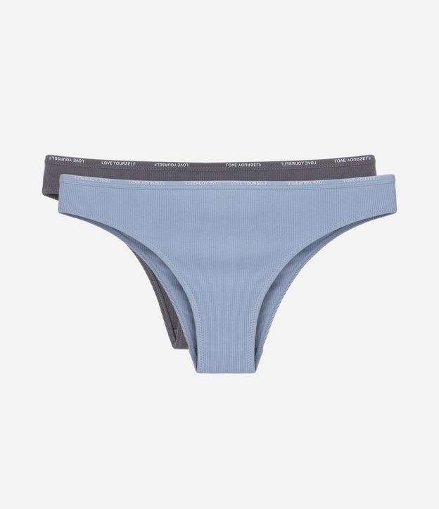 Kit 2 Bombachas Bikini en Algodón Texturizada 1