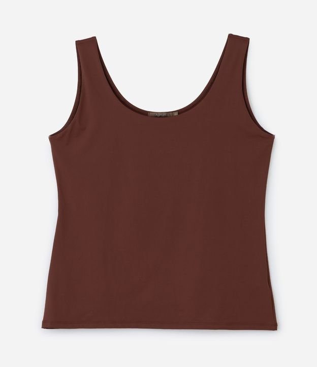 Blusa Musculosa en Poliamida con Breteles Anchos Curve & Plus Size 5