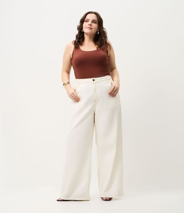Blusa Musculosa en Poliamida con Breteles Anchos Curve & Plus Size 2