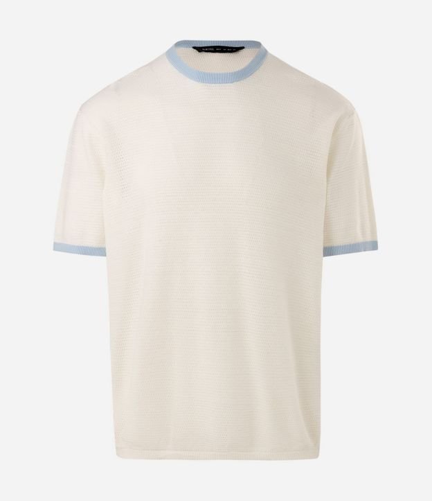 Remera Manga Corta con Rib Contrastante 4