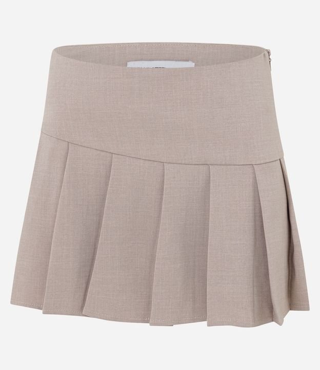 Short Pollera Sastre Plegado con Bajo Asimétrico