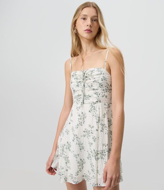 Vestido Floral Liberty Texturizado con Lazo 2