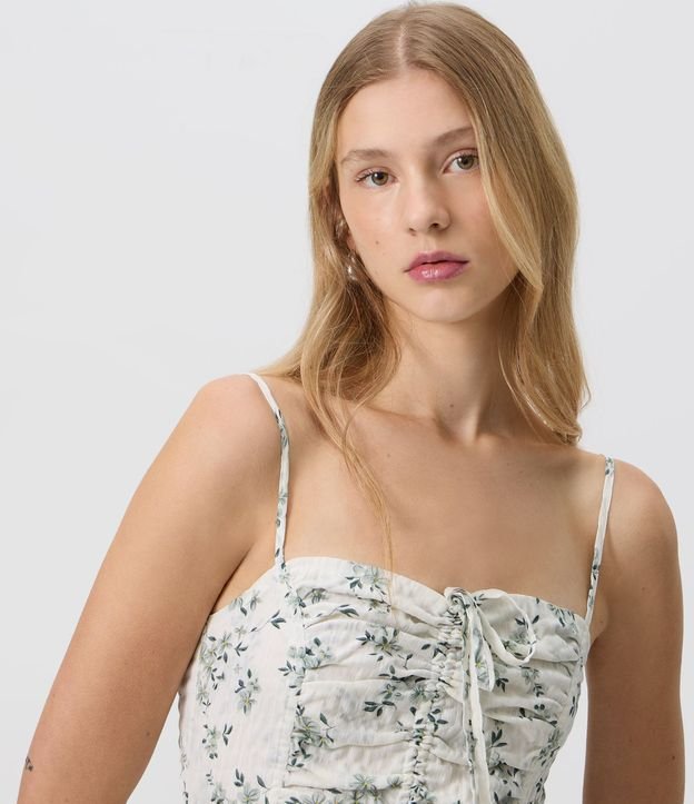 Vestido Floral Liberty Texturizado con Lazo 3
