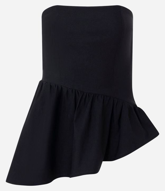 Blusa Peplum en Bengalina con Bajo Asimétrico 5