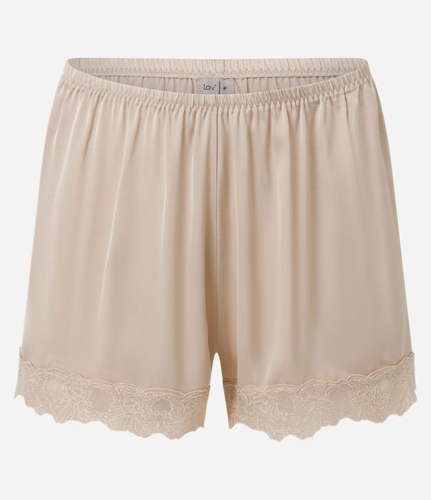 Pijama Short Doll Regular en Satén con Encaje 8