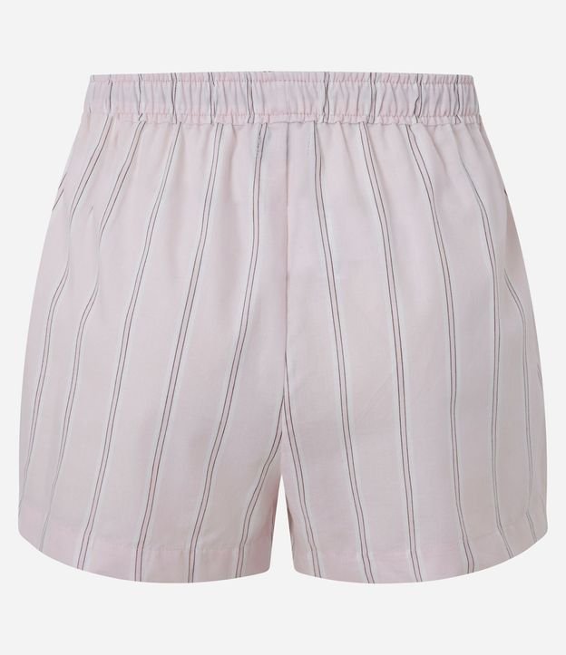 Short de Pijama en Tricolina con Estampado Rayado 6