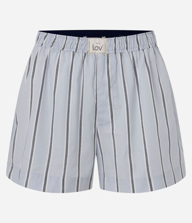 Short de Pijama en Tricolina con Estampado Rayada 5