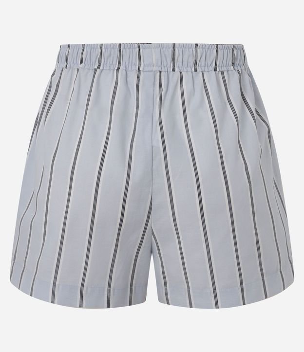 Short de Pijama en Tricolina con Estampado Rayada 6