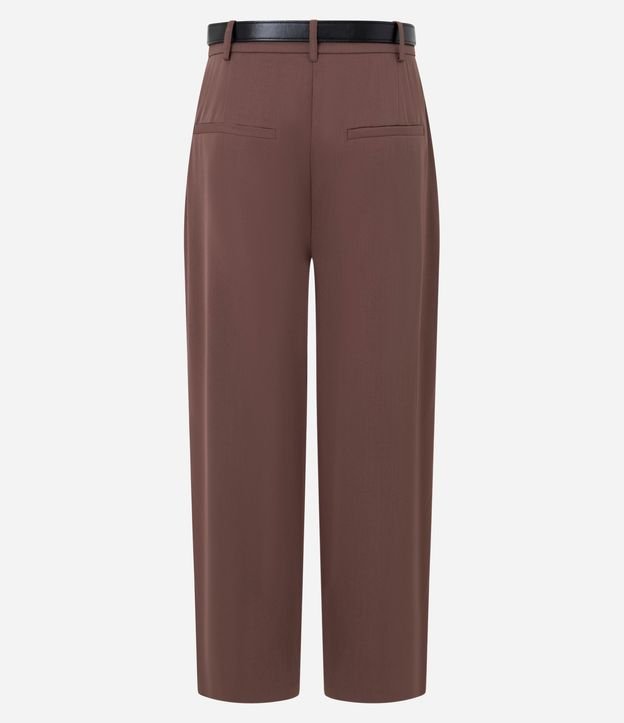Pantalón Wide Leg Sastrería con Cinturón y Detalle de Cadena 7