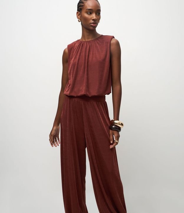 Pantalón Aladim con Leve Brillo y Cintura Ancha 2