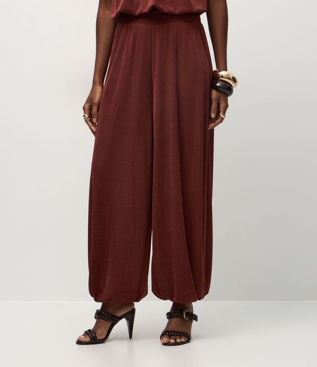 Pantalón Aladim con Leve Brillo y Cintura Ancha 3