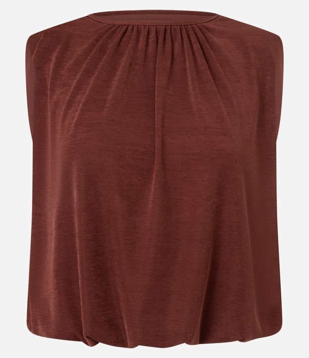 Blusa en Rib con Hombreras y Leve Brillo 5