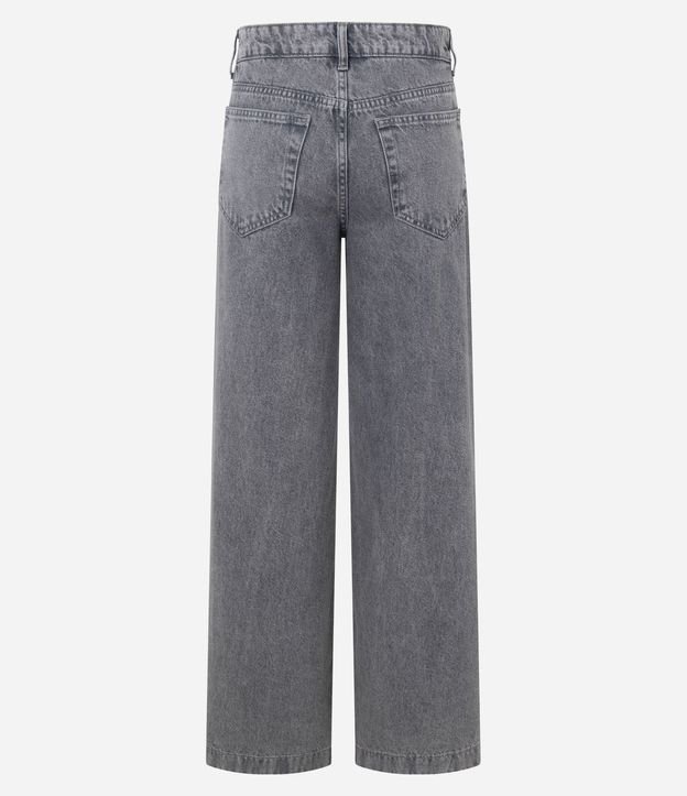 Pantalón Wide en Jeans con Cintura Baja y Tachuelas Aplicado 7
