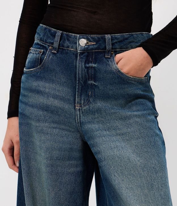 Pantalón Super Wide Jeans con Cintura Mediana 3