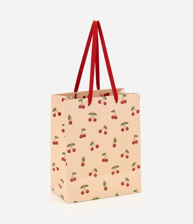 Bolsa de Regalo Pequeña con Estampa de Cerezas