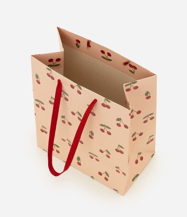 Bolsa de Regalo Pequeña con Estampa de Cerezas 3