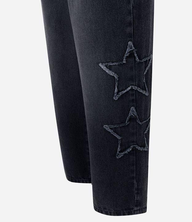Pantalón Baggy en Jeans con Recortes de Estrellas y Cintura Mediana 8