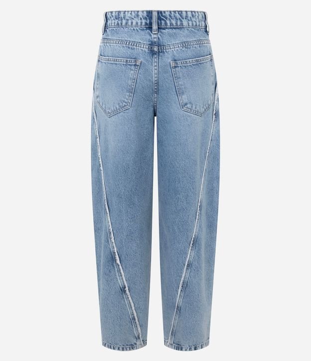 Pantalón Baggy en Jeans con Bordado Deshilachado y Cintura Mediana 7