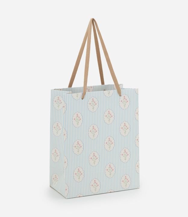 Bolsa de Regalo Pequeña con Estampado Rayado