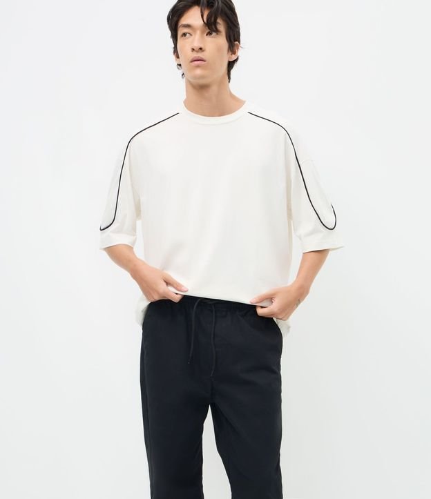 Pantalón Jogger Liso en Sarga 3