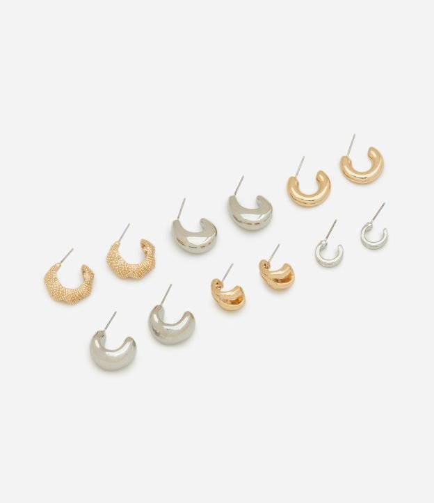Kit 06 Argollas Metalizadas con Formatos Variados