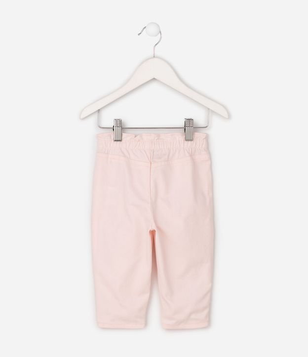 Pantalón Infantil en Sarga con Bordado Floral – Talle 3 a 18 Meses 3