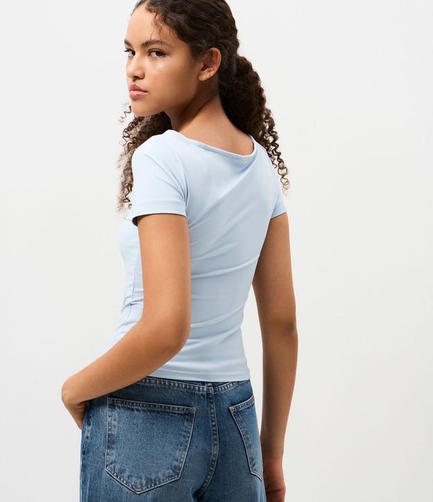 Blusa Manga Corta con Escote Canoa 5