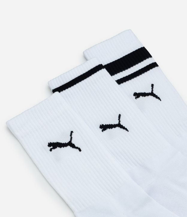 Kit 03 Medias Caña Larga Deportivas en Algodón Puma 4