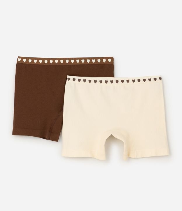 Kit 02 Bombachas Boxer Infantiles Seamless con Cintura Elástica - Talle 2 al 14