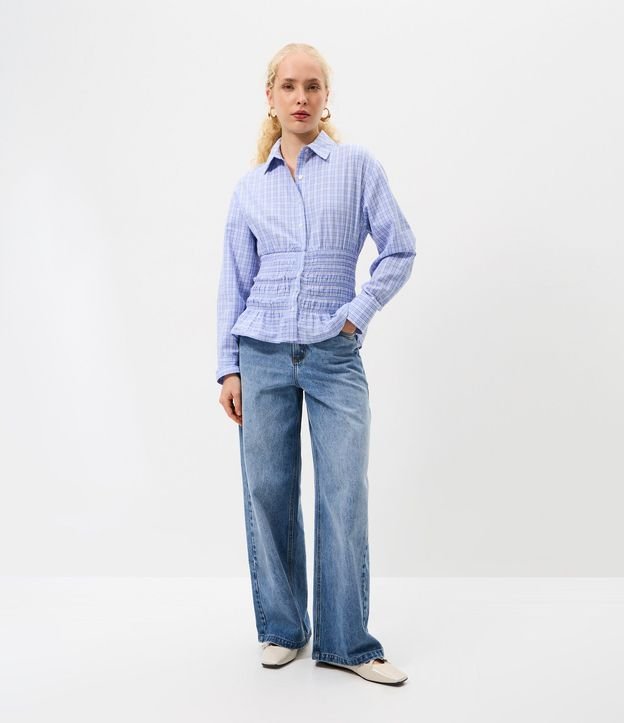 Pantalón Wide Leg en Jeans con Cintura Baja