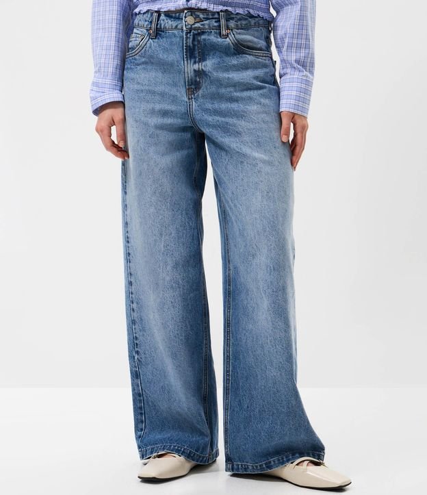 Pantalón Wide Leg en Jeans con Cintura Baja 2