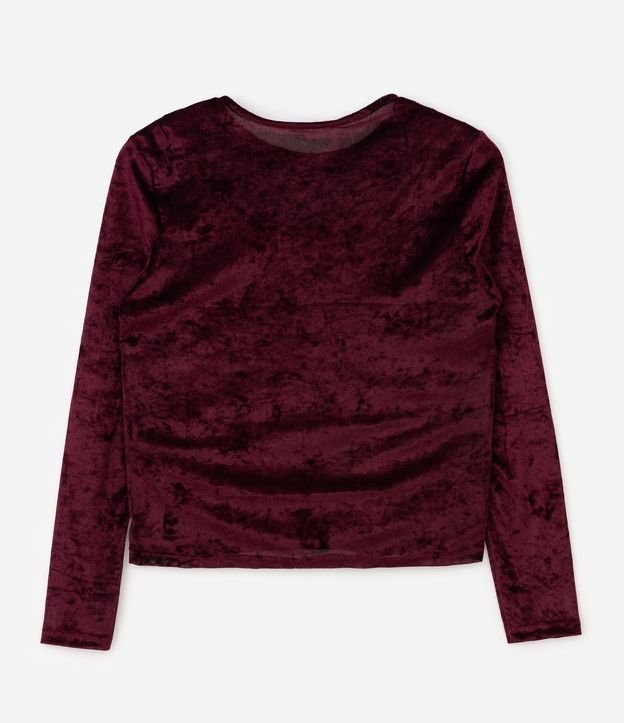 Blusa Tule Velvet Manga Larga Curve & Plus Size 5