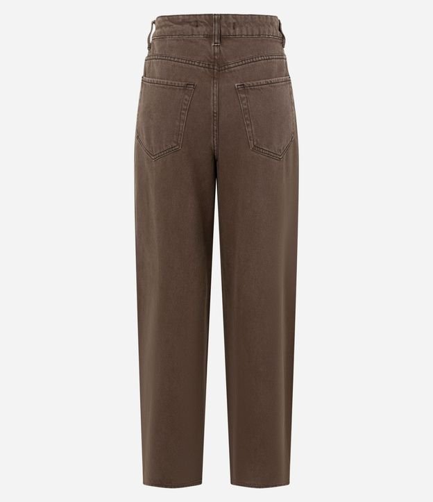 Pantalón Baggy en Jeans con Cintura Mediana y Pañuelo Decorativo 7